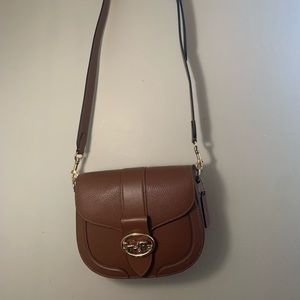 Authentic coach Georgia saddle bag in brown!